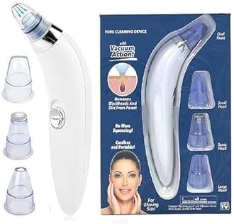 4-in-1 Blackhead Remover – Multi-Function Pore Cleaner, Acne Extractor & Vacuum Suction Tool for Men & Women (White)