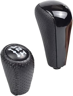 Hacreyatu 2PCS Automatic Gear Shift Knob +Transfer Case Fit for Toyota Prado 120 2003 2004 2005 2006 2007 2008 2009