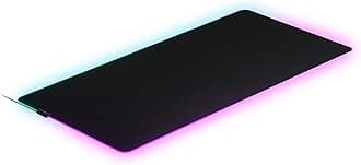 SteelSeries Gaming Mouse Pad Large RGB Illumination Non-Slip Rubber Base 12.2cm x 59cm x 0.4cm QcK Prism 3XL 63512