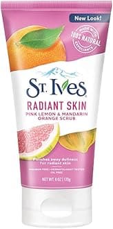 St. Ives Radiant Skin Face Scrub For Dull Skin Pink Lemon and Mandarin Orange Dermatologist-Tested Face Wash Scrub With 100 percent Natural Exfoliants 6 oz