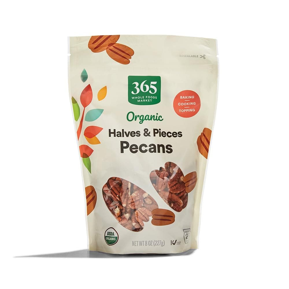 Organic Pecan Halves, 8 Ounce