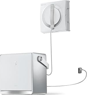 WINBOT W2 PRO Omni Portable Window Cleaning Robot with Multi-Functional Station, Charging While Working, Intelligent Cleaning with Triple Nozzle Water Sprayer, 12-Level Protection