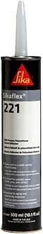 Sikaflex-221 Multi-Purpose Sealant/Adhesive, Gray, 10.1 fl. oz – Fast-Curing Polyurethane, Highly Elastic, Weather-Resistant, Sandable & Paintable, Bonds to Wood, Metal, and Plastics