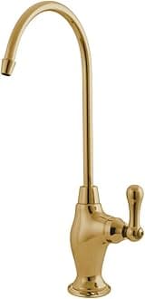Kingston Brass Gourmetier KS3192AL Restoration Single Handle Water Filtration Faucet, Polished Brass