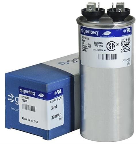 Genteq 97F9613-35 uf MFD 370 Volt VAC Genteq Replacement Round Run Capacitor