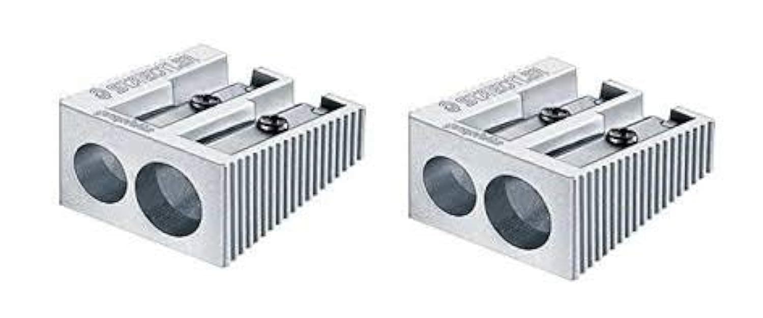 Staedtler Aluminium Double Hole Pencil Sharpener x 2