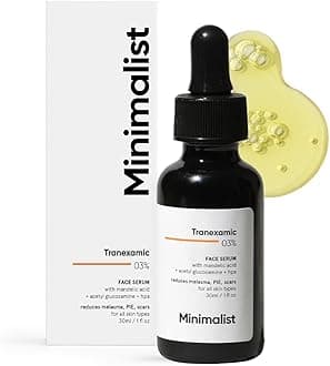 Minimalist Tranexamic Acid 3% Face Serum for Melasma, PIE, PIH, Dark Spots, Uneven Skin | For Women & Men | 1 Fl Oz / 30 ml