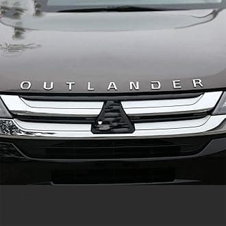 Car 3D Metal Sticker, Badge Nameplate Decoration Decal, Front Grille Color Trim Logo, Exterior Accessories, For Mitsu-bishi Outlander