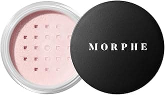 Mini Bake & Set Setting Powder - Lightweight, Talc-Free Finishing Powder for Face Makeup with a Soft, Natural Finish - Minimizes Shine for Up to 24HR - Brightening Pink (0.09 oz)