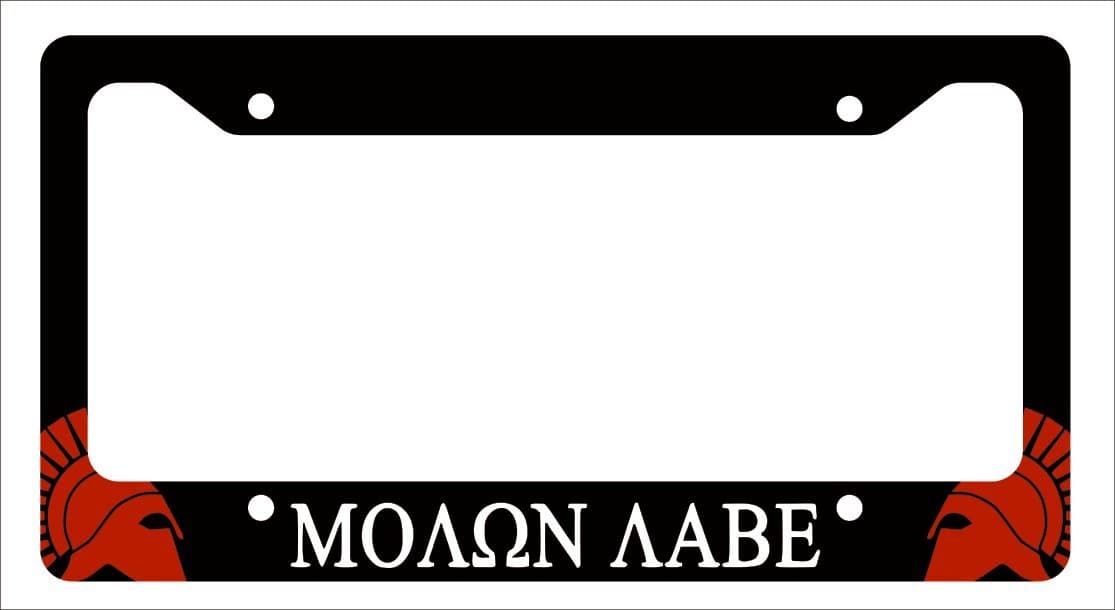 2nd Amendment Molon Labe NRA License Plate Frame Gun Control