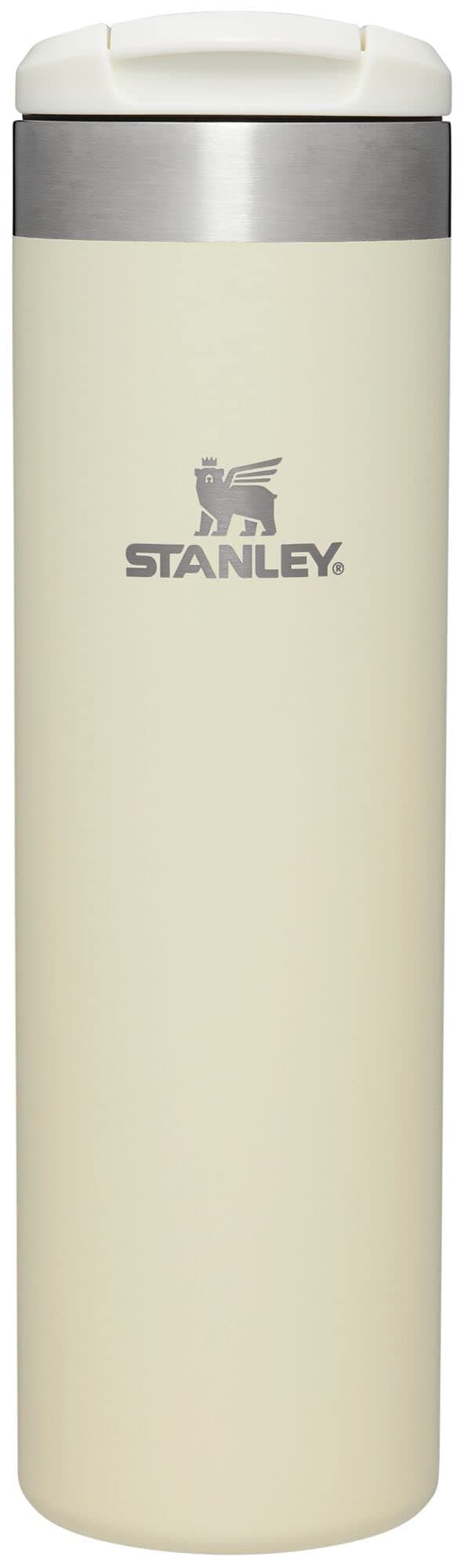 Stanley AeroLight Transit Bottle 20 oz | Locking Drink Through Lid | Leak Resistant Water Bottle or Coffee Travel Mug | Lightweight Insulated Stainless Steel | BPA-Free | Cream Glimmer