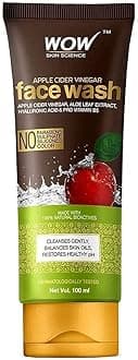WOW Skin Science Apple Cider Vinegar Face Wash Gel - Deep Pore Cleansing For Smooth Skin, Helps Remove Blackheads & Reduce Acne Breakout - Daily Cleaner & Moisturizer For Men, Women & Teens - 100ml