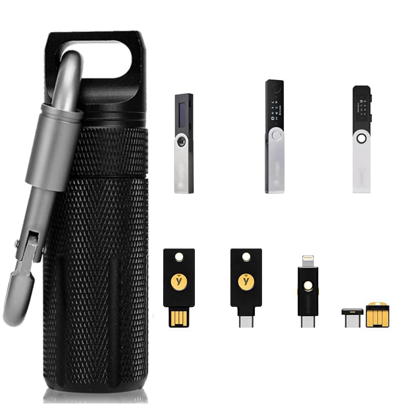 Ledger Nano X S Case,Waterproof&Shockproof Accessory Case,Portable Storage Container,Carrying Organizer for Protecting Crypto Wallet(Black)-2Pcs (Black)