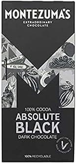 Montezuma's Absolute Black 100% Cocoa Dark Chocolate Bar 90g X 24