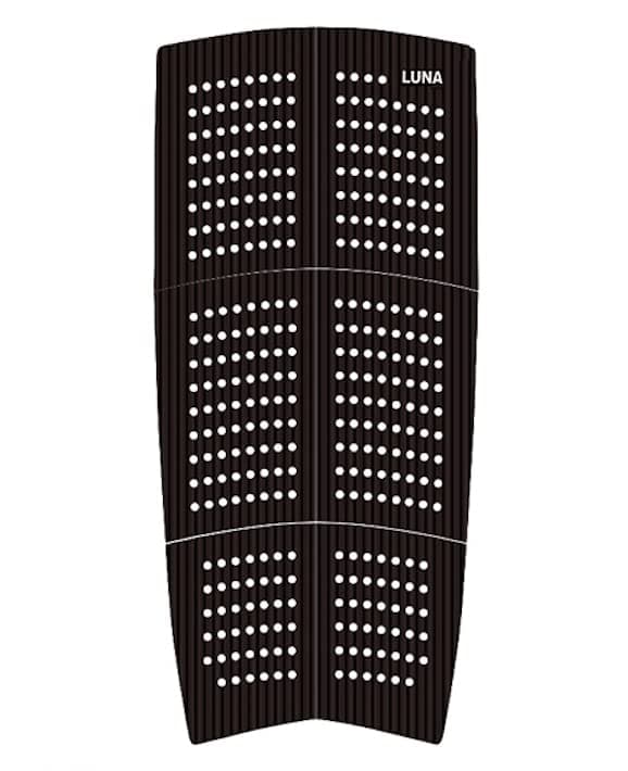 Lunasurf SUP Deck Pad/Longboard Deck Grip Black 6 Piece