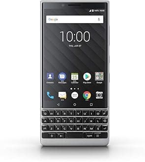 BlackBerry KEY2 Silver Unlocked Single Sim BBF100-2 Single Sim Android Smartphone (T-Mobile) 4G LTE, Silver 64GB - (Renewed) | Unlocked |T-Mobile|
