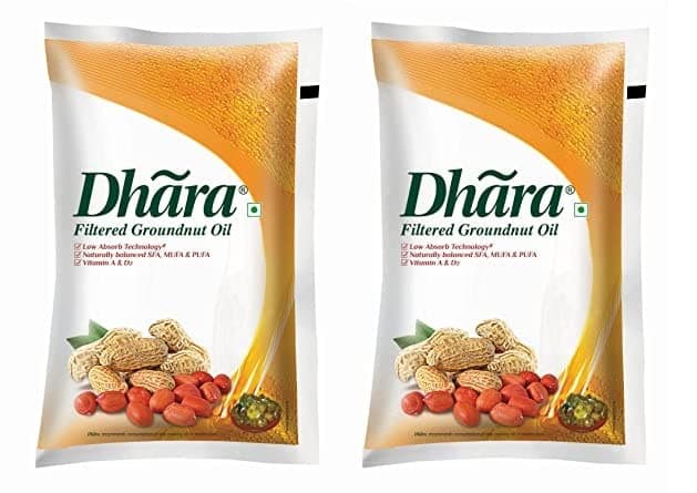 Dharaフィルター落花生オイル、1L | 2個パック