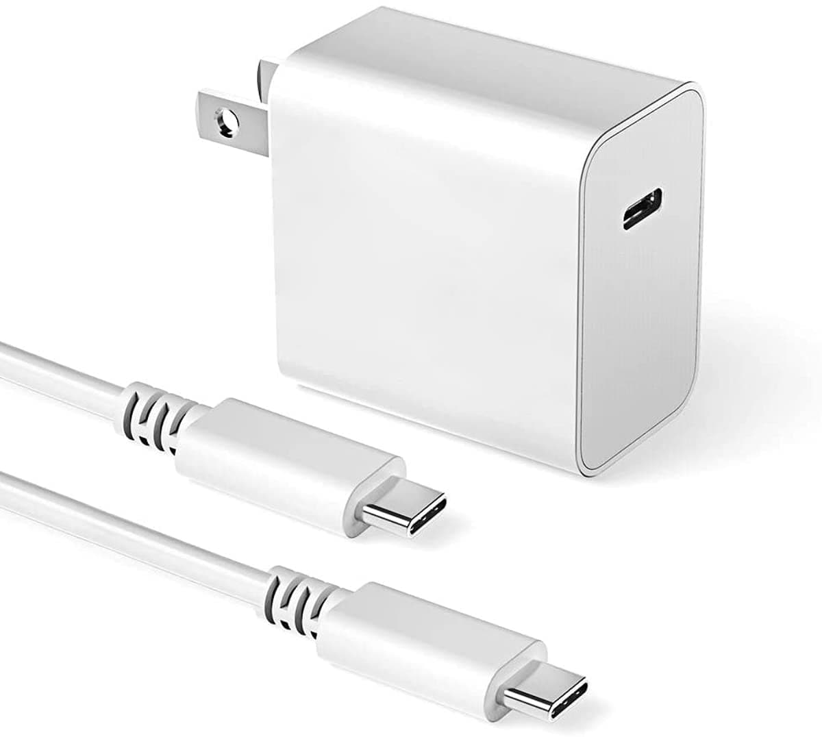 Huntkey USB-C Type C Charger, 27W 9V/3A, PD3.0 QC4.0 Fast Wall Charger for iPad Pro 11"/12.9" (3 Gen) ect, with 3.3ft C-C Cable