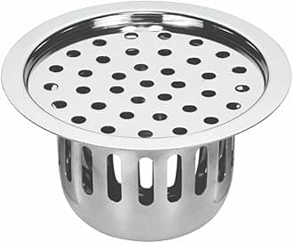 CHILLY-S Stainless Steel Round Flat Cut King Cockroach Trap Floor Drain Cover (18/8)