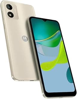 moto (e13, 6.5 Inch HD+ display, AI-powered Camera System, Dolby Atmos, 5000 mAh Battery, 2/64 GB, Dual SIM), Creamy White