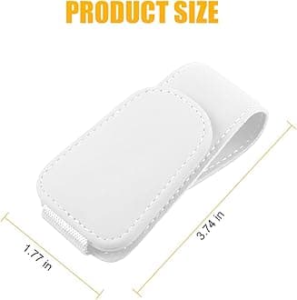 AICEL Sunglasses Holders for Car Sun Visor, Leather Eyeglasses Hanger Mounter, Magnetic Glasses Holder and Ticket Card Clip, Auto Interior Accessories Universal for SUV Pickup Truck (White)