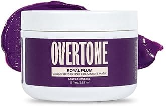 Overtone Color Depositing Semi-Permanent Hair Dye Conditioner - 8 oz For Natural & Color-Treated Hair, Moisturizing Shea Butter & Coconut Oil - Vegan & Cruelty-Free, Purple For Brown is now Royal Plum