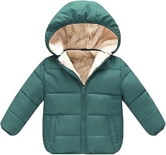 Baby Girls Boys' Winter Fleece Jackets With Hooded Toddler Cotton Dress Warm Lined Coat Outer Clothing