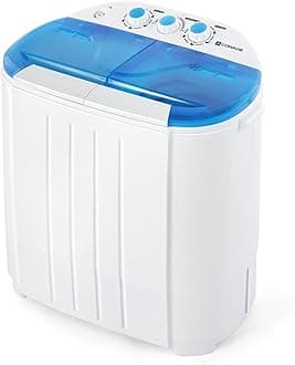 Portable Washing Machine Twin Tub Washer and Spin Dryer 5 KG Total Capacity For Camping Dorms Apartments College Rooms 3 KG Washer 2 KG Drying