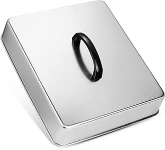 Griddle Accessories for Blackstone, Commercial Grade Heavy Duty Rectangular Basting Cover, Stainless Steel Cheese Melting Dome and Steaming Cover, Best for Use in Flat Top Grill Cooking