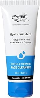 Gentle & Hydrating Face Cleanser | Hydrates Dull & Dry Skin | Enriched with Vitamin E, Rice Water & Oatmeal | Removes Excess Oil & Dirt | For All Skin Types | For Men & Women | 100ml