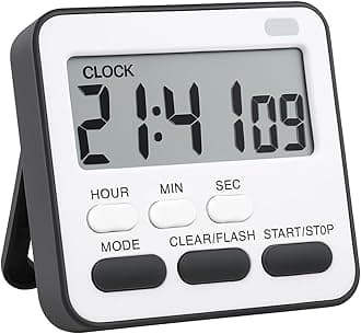 Digital Kitchen Timer & Stopwatch, Large Digit Countdown, Loud Alarm Clock with Back Magnetic Retractable Stand for Cooking,Baking, Study Table, Office, Gym, Athlete and Student Accessories