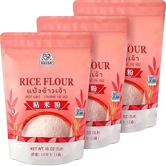 52USA Thai Rice Flour 48 Ounce (Basic), 1 Pound (Pack of 3), Rice Flour for Baking or Cooking, Product of Thailand, All Natural White Rice Flour, Vegan