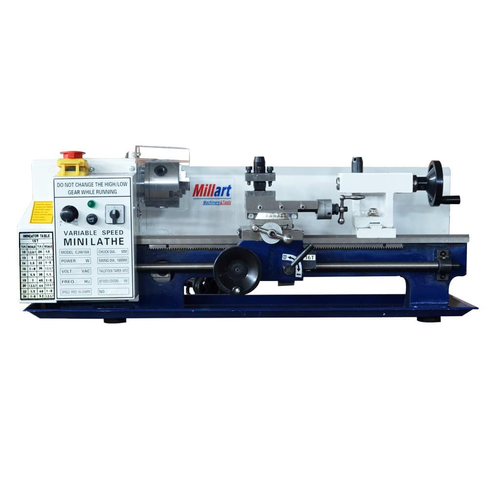 Millart 7" x 14" Variable Speed Benchtop Mini Metal Lathe Digital 3/4HP 110V