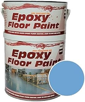 Epoxy Resin Floor Paint by Ask Coatings. for Garage, Industrial and Domestic. 2.5L (Light Blue)