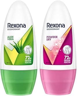 Aloe Vera Underarm Roll On Deodorant for Women, 50ml and Powder Dry Underarm Roll On Deodorant for Women, 50ml
