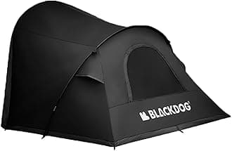 Blackdog Camping Instant Tent Quick Build Vinyl Fabric UPF100+ PU3000+ 98.5% Shading 5.5㎡ Large Space 3-4 Person Splicable for Family Camping & Hiking (Black)