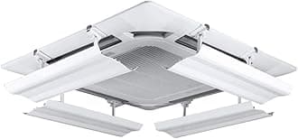 Air Conditioner Deflector for Ceiling Central Air Conditioning Angle Adjustable Prevent The Cold Air from Blowing Straight Lightweight Plastic Easy Installation(One Slice) (40cm)