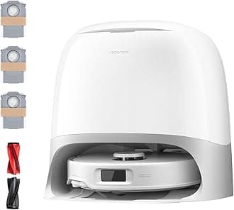 Qrevo Curv S5X Robot Vacuum and Mop, 18500Pa Suction, Zero-Tangling Design, FlexiArm Side Brush, Reactive Tech Obstacle Avoidance, 10 Weeks Self-Emptying, Auto Washing for Hard Floor, Corner