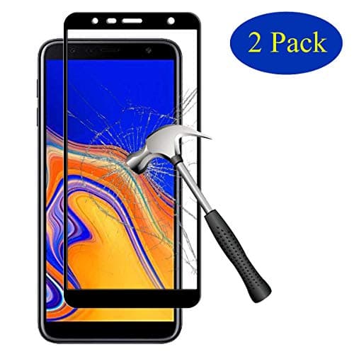 [2-Pack] Sinwere Compatible for Samsung Galaxy J6 Plus 2018 / J6+ 2018 Tempered Glass Screen Protector [Not Fit for Galaxy J6], Anti-Scratch Bubble Free [Full Glue Coverage] Screen Protector