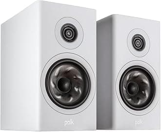 Reserve R200 Large Bookshelf Speaker for Dynamic, Detailed Home Theater 1" Pinnacle Ring Tweeter & 6.5" Turbine Cone Woofer, Dolby Atmos & IMAX Enhanced, Wall Mountable, White