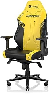 Secretlab Titan Evo 2022 Cyberpunk 2077 Gaming Chair - Reclining - Ergonomic & Comfortable Computer Chair with 4D Armrests - Magnetic Head Pillow & Lumbar Support - Small - Yellow/Black - PU Leather
