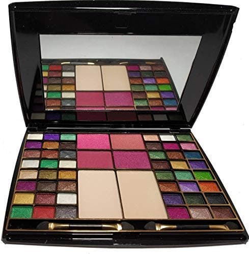 Half N' Half MAKEUP KIT 48 COLOR EYESHADOW WITH BLUSHER COMPACT POWDER, multicolour