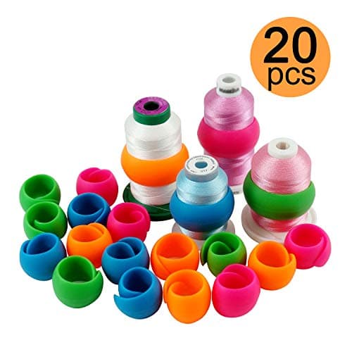 New Brothread 20pcs Thread Spool Savers/Spool Huggers - Prevent Tails from Unwinding - No Loose Ends for Sewing and Embroidery Machine Thread Spools