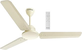 NeoDash EXA 1200mm 5 Star BLDC Ceiling Fan with RF Remote Control | Upto 60% Energy Saving, Anti Rust, 100% Copper Winding, High Speed, 7 Speed Settings (Ivory)