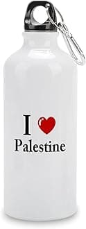 I Love Palestine Water Bottles Palestine Flag Insulated Stainless Steel Water Bottles 20 OZ Portable Leakproof Bike Water Bottle for Home Office Or Car