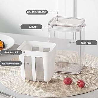 Greek Yogurt & Curd Maker - 1100ml Fine Mesh Strainer with Lid | Multifunctional Yogurt Filter | Curd Maker for Home | Perfect for Homemade Yogurt, Curd, Cheese Maker (Pack of 1)