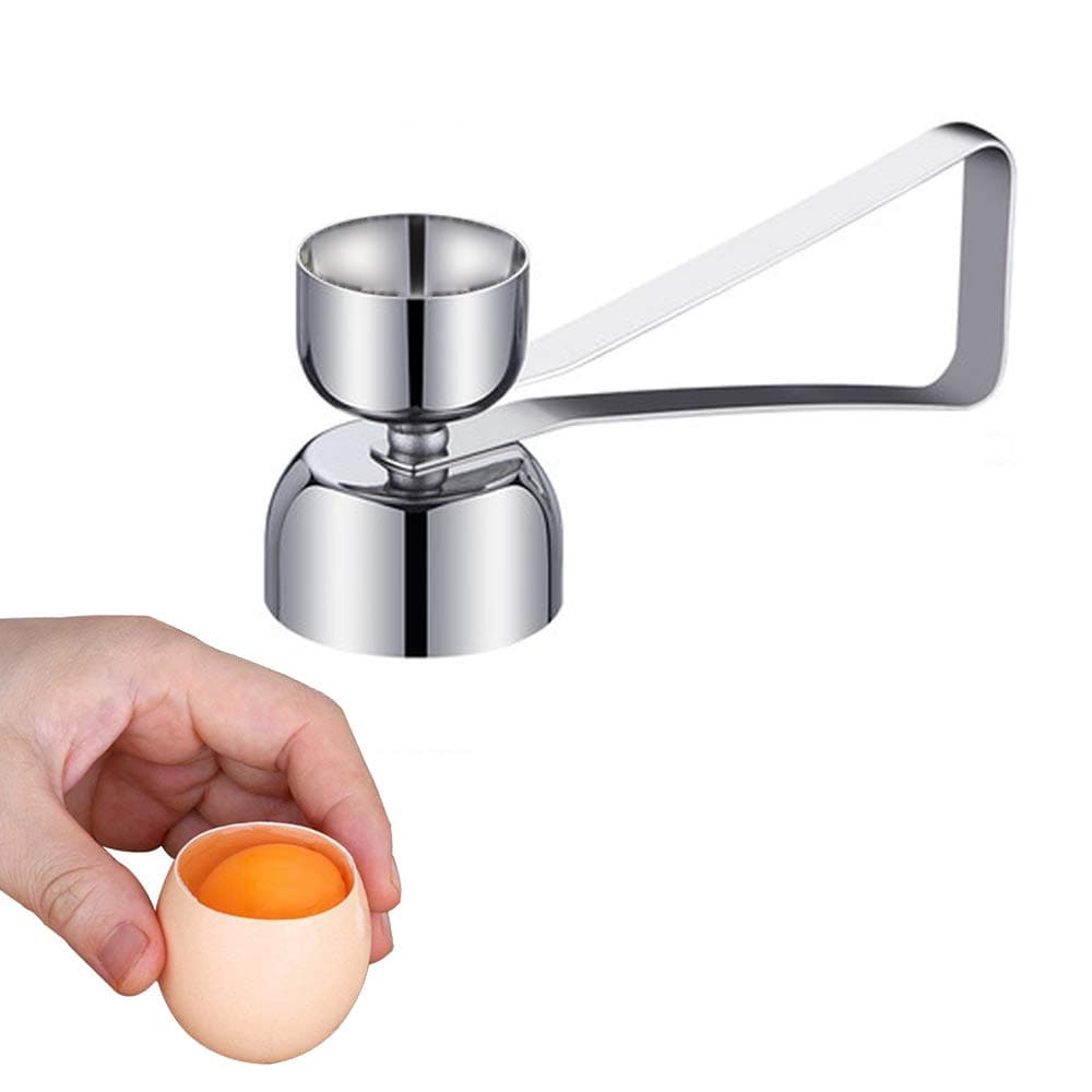 Egg Topper Eggshell Cutter Stainless Steel Egg Cracker Opener Remover for Raw, Soft or Hard Boiled Egg - 2 Size