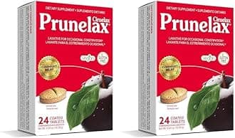 Prunelax Ciruelax Regular Strength Laxative Tablets - Natural-Ingredient Based Laxative for Occasional Constipation, Predictable Overnight Relief with Senna Leaf Extracts, 8-12 Hr Fast-Acting - 24ct