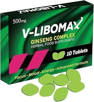 500MG | Maximum Duration, Immediate Effect, Without Contraindications, 100% Natural Ginseng LIBIDO Booster Herbal Food Supplement for Men