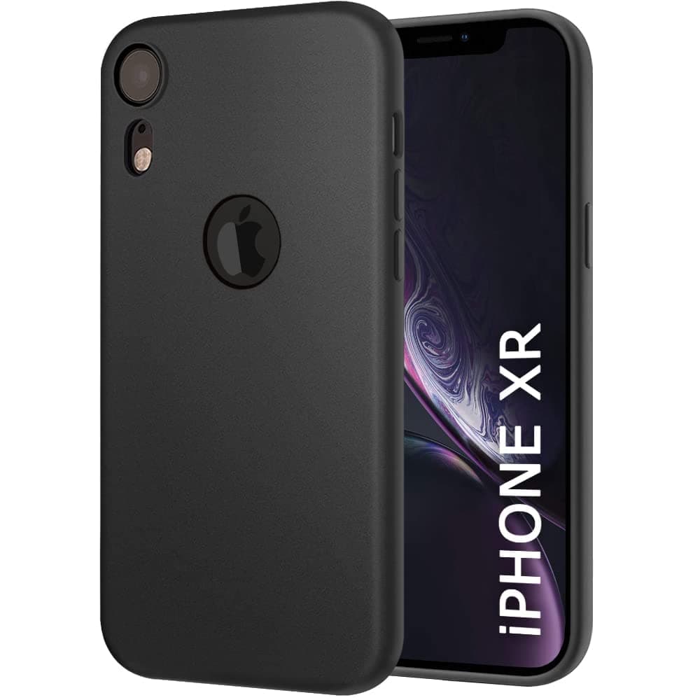 TheGiftKart Sleek Back Cover Case for iPhone XR | Slim Fit Protective Design | Ultra Matte Finish | Camera Protection Bump | Soft Silicon Back Cover Case for iPhone XR (Silicone | Matte Black)